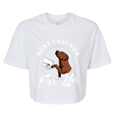 Chocolate Labrador Design Funny Chocolate Labrador Lovers Bella+Canvas Jersey Crop Tee