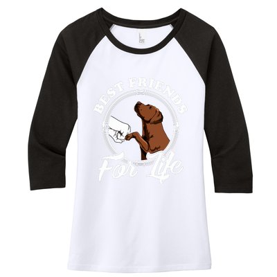 Chocolate Labrador Design Funny Chocolate Labrador Lovers Women's Tri-Blend 3/4-Sleeve Raglan Shirt