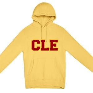 Cle Cleveland Logo Premium Pullover Hoodie