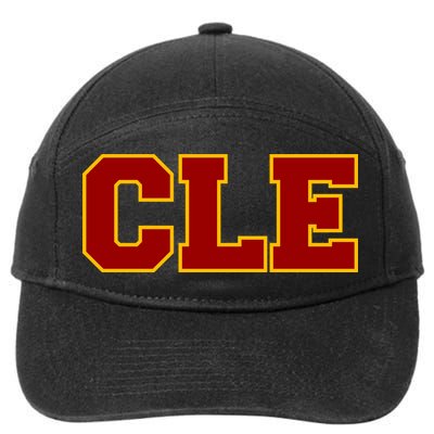 Cle Cleveland Logo 7-Panel Snapback Hat