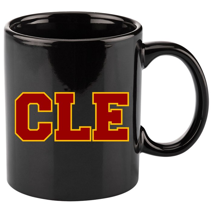 Cle Cleveland Logo 11oz C Handle Ceramic Mug
