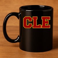 Cle Cleveland Logo 11oz C Handle Ceramic Mug