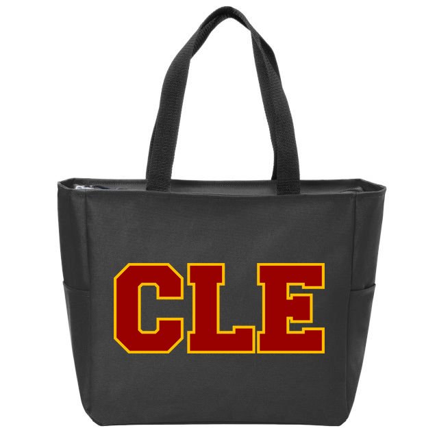 Cle Cleveland Logo Zip Tote Bag