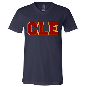 Cle Cleveland Logo V-Neck T-Shirt