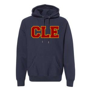 Cle Cleveland Logo Premium Hoodie