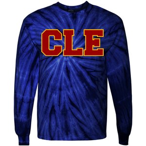 Cle Cleveland Logo Tie-Dye Long Sleeve Shirt