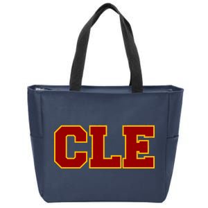 Cle Cleveland Logo Zip Tote Bag