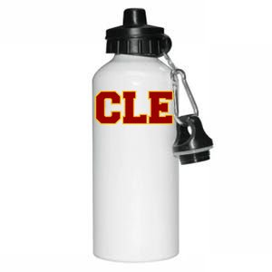 Cle Cleveland Logo Aluminum Water Bottle