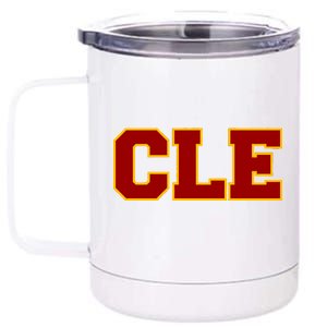 Cle Cleveland Logo 12 oz Stainless Steel Tumbler Cup