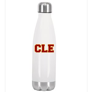 Cle Cleveland Logo Stainless Steel Insulated Water Bottle