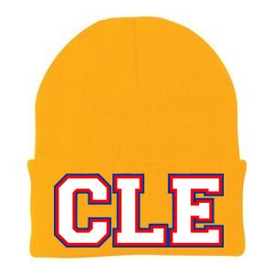 CLE Cleveland, Ohio College Letters Baseball Colors Knit Cap Winter Beanie