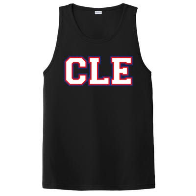 CLE Cleveland, Ohio College Letters Baseball Colors PosiCharge Competitor Tank