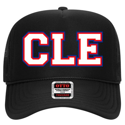 CLE Cleveland, Ohio College Letters Baseball Colors Trucker Hat