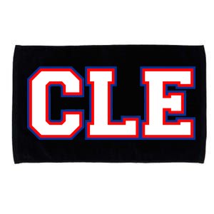 CLE Cleveland, Ohio College Letters Baseball Colors Microfiber Hand Towel