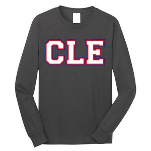 CLE Cleveland, Ohio College Letters Baseball Colors Long Sleeve Shirt