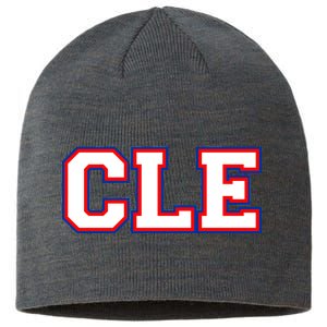 CLE Cleveland, Ohio College Letters Baseball Colors Sustainable Beanie