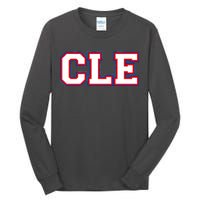 CLE Cleveland, Ohio College Letters Baseball Colors Tall Long Sleeve T-Shirt