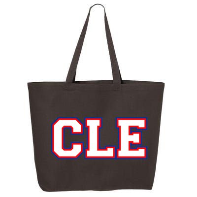 CLE Cleveland, Ohio College Letters Baseball Colors 25L Jumbo Tote