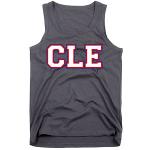 CLE Cleveland, Ohio College Letters Baseball Colors Tank Top