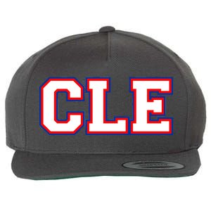 CLE Cleveland, Ohio College Letters Baseball Colors Wool Snapback Cap