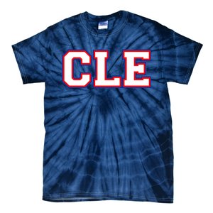 CLE Cleveland, Ohio College Letters Baseball Colors Tie-Dye T-Shirt