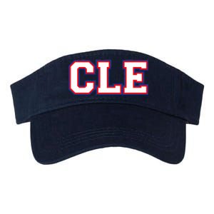 CLE Cleveland, Ohio College Letters Baseball Colors Valucap Bio-Washed Visor