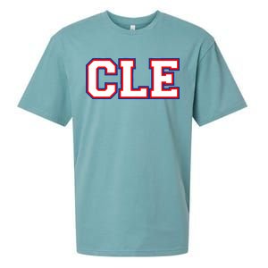 CLE Cleveland, Ohio College Letters Baseball Colors Sueded Cloud Jersey T-Shirt