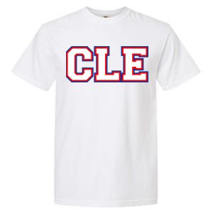 CLE Cleveland, Ohio College Letters Baseball Colors Garment-Dyed Heavyweight T-Shirt