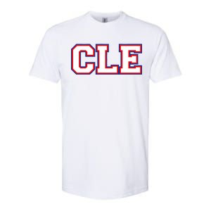 CLE Cleveland, Ohio College Letters Baseball Colors Softstyle CVC T-Shirt