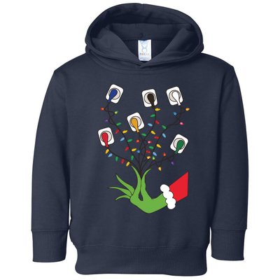 Christmas Lights Ekg Leads Cheat Sheet Funny Nursing Ecg Xmas Toddler Hoodie