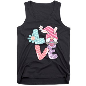 Cute Love Easter Gnome Egg Hunting Bunny Easter Tank Top