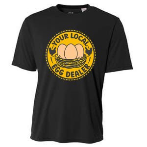 Chicken Local Egg Dealer Funny Egg Supplier Support Chicken Cooling Performance Crew T-Shirt