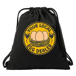 Chicken Local Egg Dealer Funny Egg Supplier Support Chicken Drawstring Bag