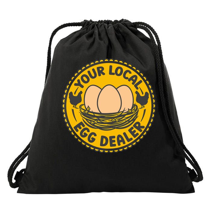 Chicken Local Egg Dealer Funny Egg Supplier Support Chicken Drawstring Bag