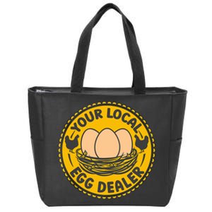 Chicken Local Egg Dealer Funny Egg Supplier Support Chicken Zip Tote Bag