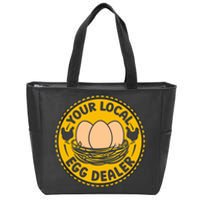 Chicken Local Egg Dealer Funny Egg Supplier Support Chicken Zip Tote Bag