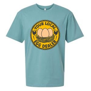 Chicken Local Egg Dealer Funny Egg Supplier Support Chicken Sueded Cloud Jersey T-Shirt