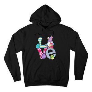 Cute Love Easter Gnome Egg Hunting Bunny Easter Hoodie