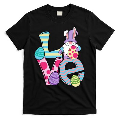 Cute Love Easter Gnome Egg Hunting Bunny Easter T-Shirt