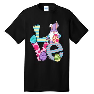 Cute Love Easter Gnome Egg Hunting Bunny Easter Tall T-Shirt