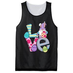 Cute Love Easter Gnome Egg Hunting Bunny Easter Mesh Reversible Basketball Jersey Tank