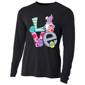 Cute Love Easter Gnome Egg Hunting Bunny Easter Cooling Performance Long Sleeve Crew