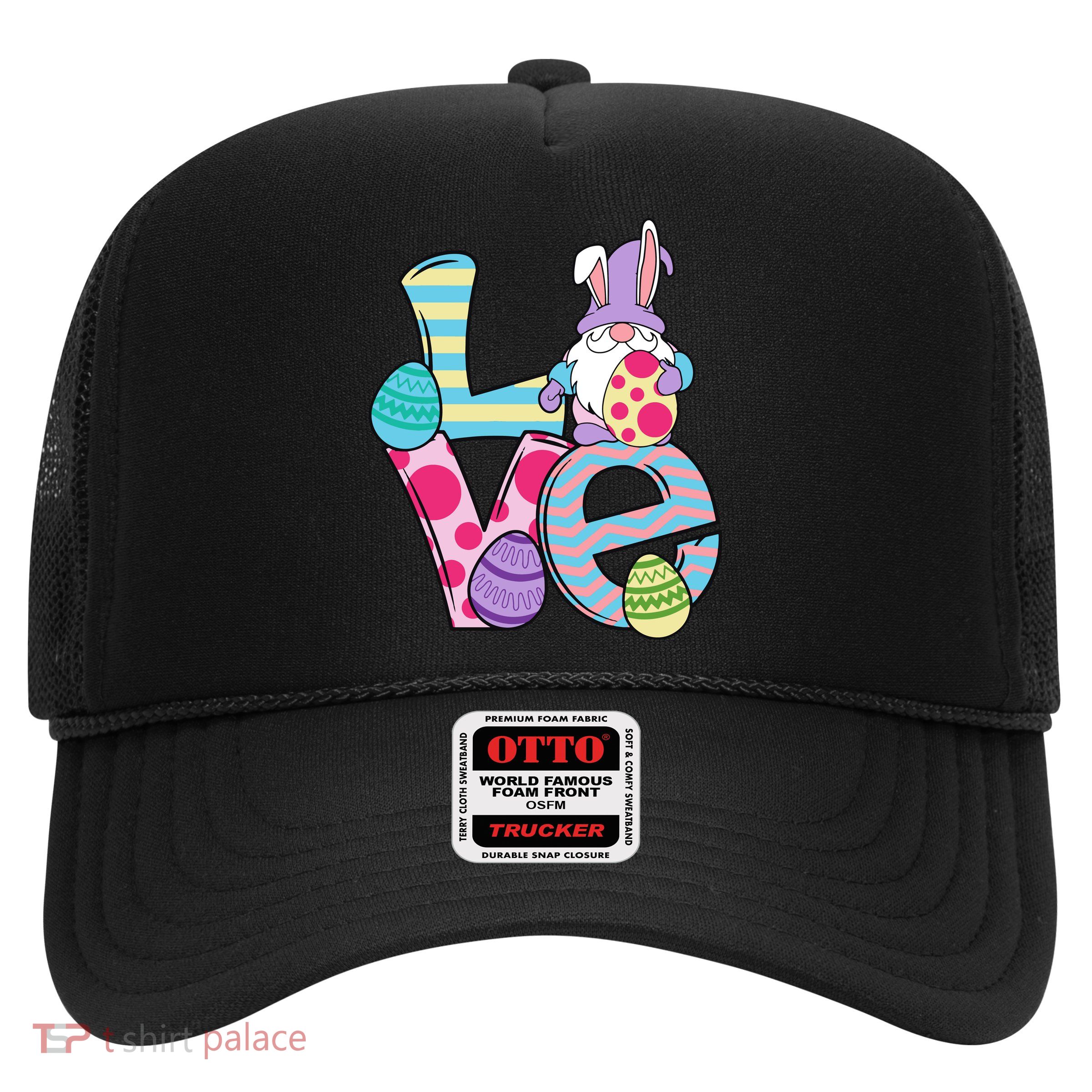 Cute Love Easter Gnome Egg Hunting Bunny Easter Trucker Hat