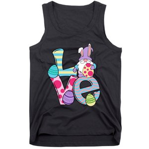 Cute Love Easter Gnome Egg Hunting Bunny Easter Tank Top