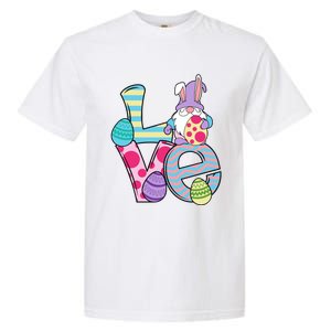 Cute Love Easter Gnome Egg Hunting Bunny Easter Garment-Dyed Heavyweight T-Shirt