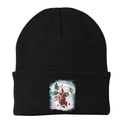 Christmas Laser Eyes Space Cat Riding Sloth Lama Xmas Gift Beanie
