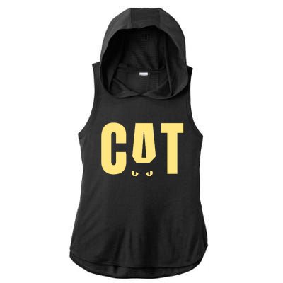 Cat Lover Ears Cute Gift Ladies PosiCharge Tri-Blend Wicking Draft Hoodie Tank