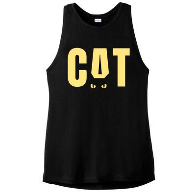 Cat Lover Ears Cute Gift Ladies PosiCharge Tri-Blend Wicking Tank