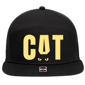 Cat Lover Ears Cute Gift 7 Panel Mesh Trucker Snapback Hat