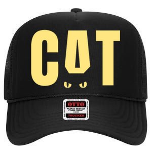 Cat Lover Ears Cute Gift High Crown Mesh Back Trucker Hat